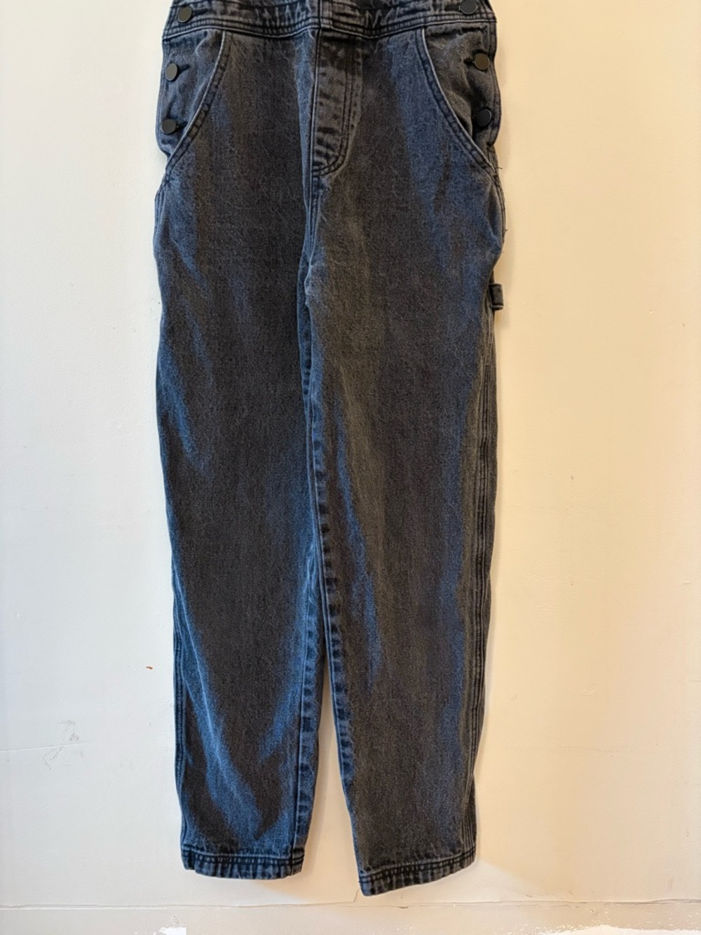 twik Black Denim Overalls Jumpsuit, Sz XS - Picture 3 of 14